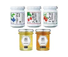 【お香典返し】日本の果実プレミアムジャム＆蜂蜜詰合せ *